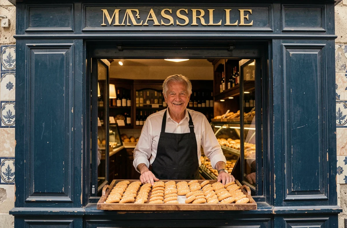 Navettes traditionnelles exposées dans la boutique historique Le Four des Navettes à Marseille